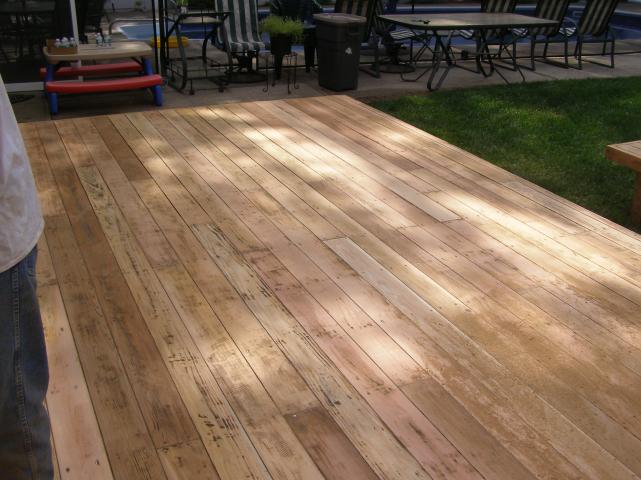 After professional sanding.