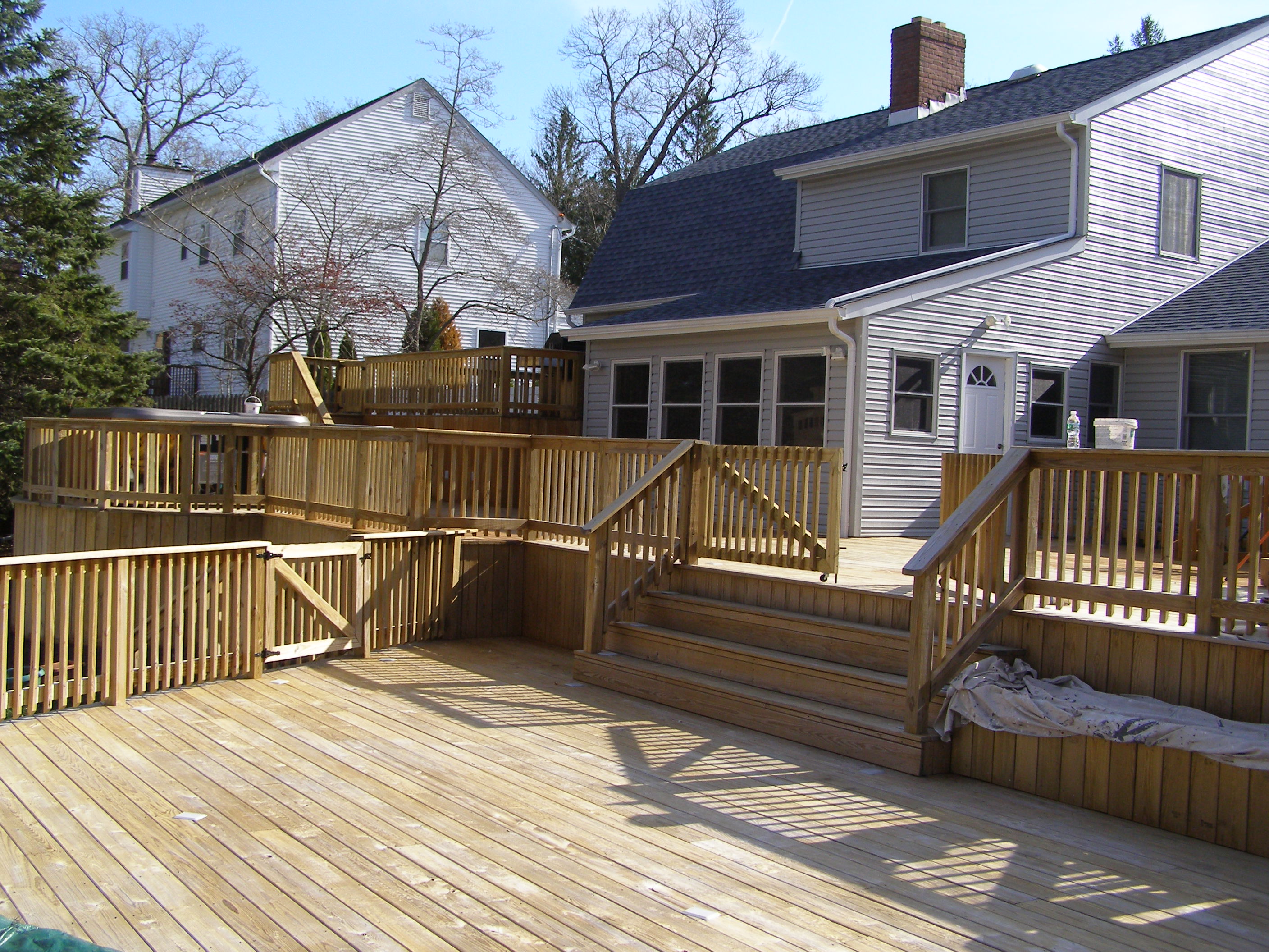 Deck before deck restoration.